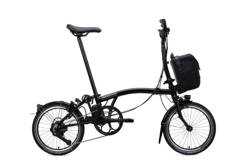 Brompton C Line 4 Speed Mid Bar 2026 Electric Folding Bike - Matt Black