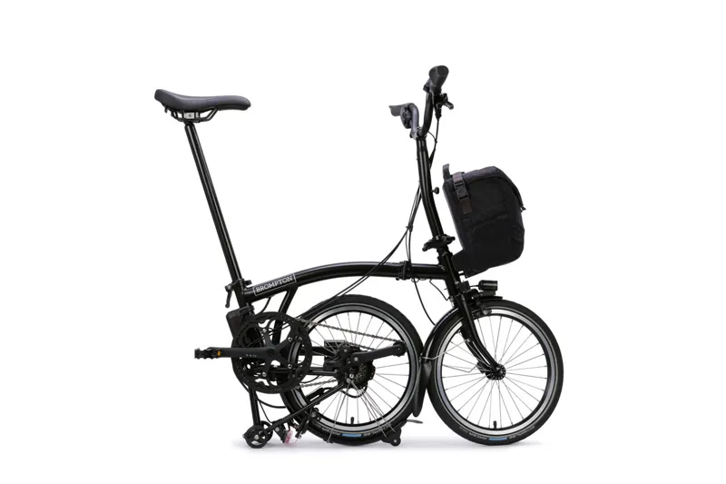 Brompton C Line 4 Speed Mid Bar 2026 Electric Folding Bike - Matt Black-2
