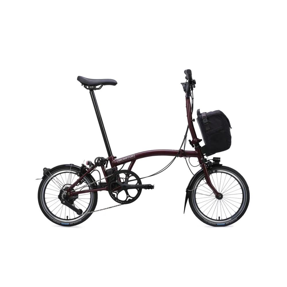 uPRISE Bikes Brompton C Line 4 Speed Mid Bar 2026 Electric Folding Bike - Red Plum | Price match, 365 day returns, 18-Month Warranty, Finance Available & Free UK Delivery
