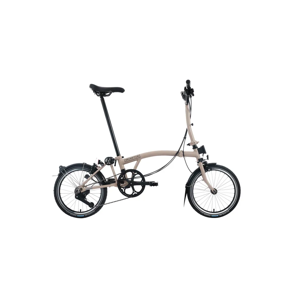 uPRISE Bikes Brompton C Line 4 Speed Mid Bar 2026 Folding Bike - Dune Sand | Price match, 365 day return s, 18-Month Warranty, Finance Available & Free UK Delivery