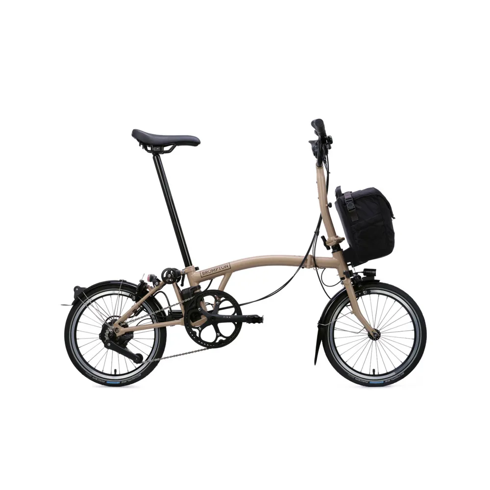 uPRISE Bikes Brompton C Line 4 Speed Mid Bar 2026 Electric Folding Bike - Dune Sand | Price match, 365 day returns, 18-Month Warranty, Finance Available & Free UK Delivery