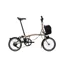 Brompton C Line 4 Speed Mid Bar 2026 Electric Folding Bike - Dune Sand