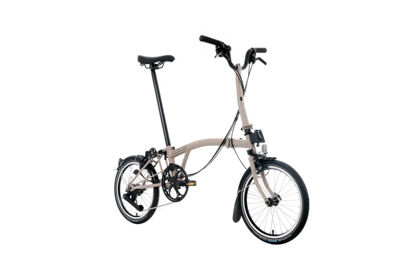 Brompton C Line 4 Speed Mid Bar 2026 Folding Bike - Dune Sand-1
