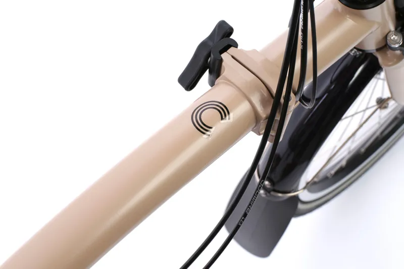 Brompton C Line 4 Speed Mid Bar 2026 Electric Folding Bike - Dune Sand-4