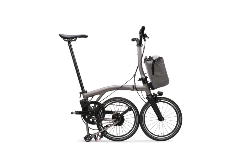 Brompton T Line 4 Speed e-Motiq Mid Bar 2026 Electric Folding Bike - Titanium-2