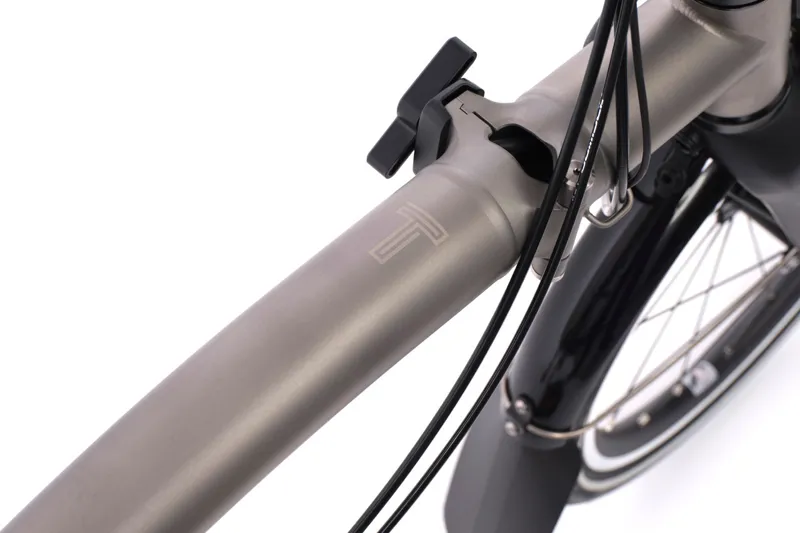 Brompton T Line 4 Speed e-Motiq Mid Bar 2026 Electric Folding Bike - Titanium-4