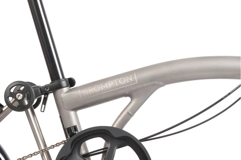 Brompton M4L T Line 4 Speed  2026 Folding Bike - Blasted Titanium-5