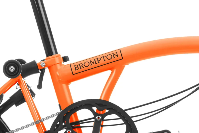 Brompton M6L Mid Bar C Line Explore 2025 Folding Bike - Sunset Orange-5