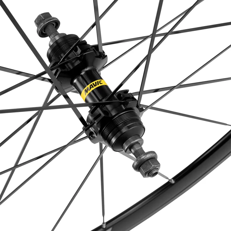 Mavic Ellipse II Track Rim Brake Road Wheelset - Black-6