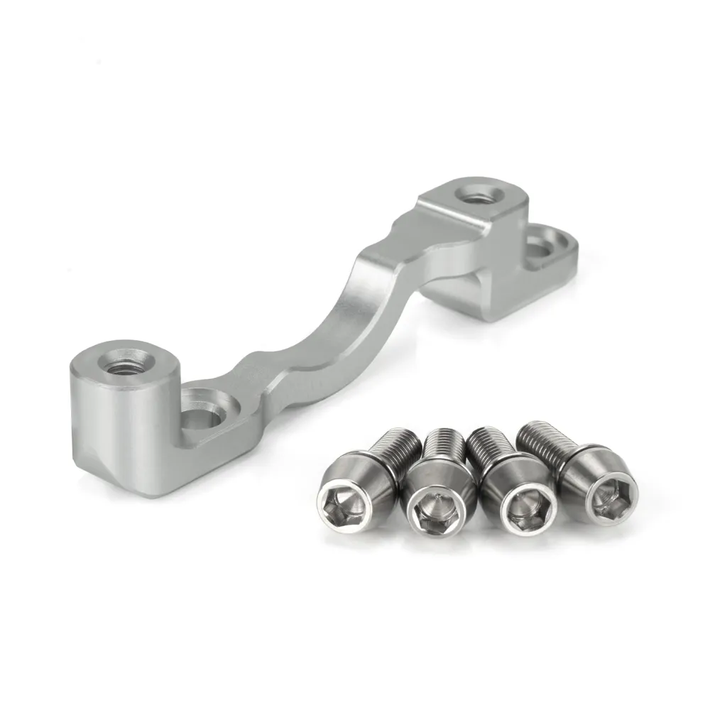 uPRISE Bikes Hel HEL Advocate +43mm Post Mount Adapter Titanium Bolt Kit - Silver | Price match, 365 day return s, 18-Month Warranty, Finance Available & Free UK Delivery
