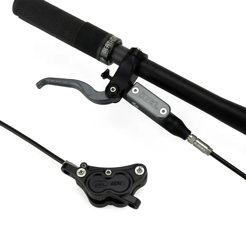 HEL Advocate 4-Piston Hydraulic Disc Brake System - Black/Grey/Carbon