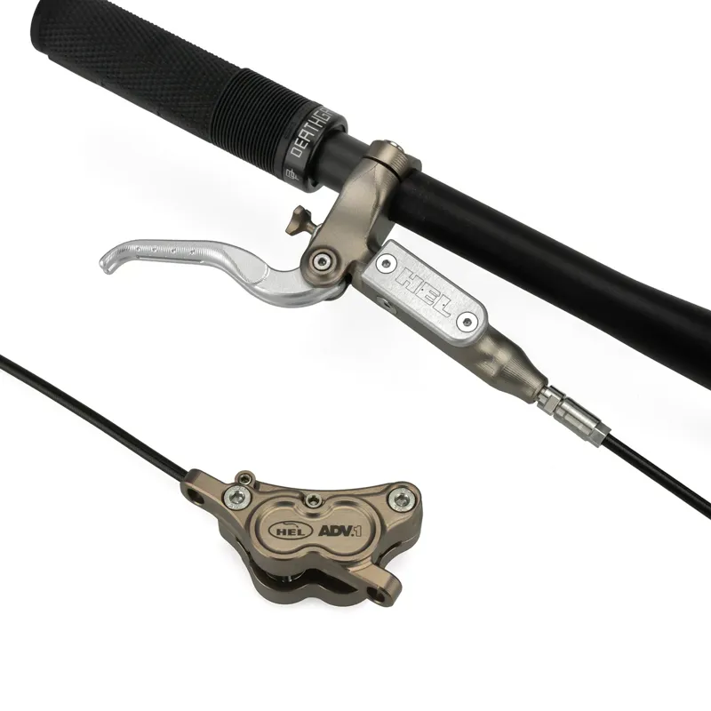 HEL Advocate 4-Piston Hydraulic Disc Brake System - Bronze/Silver/Clear