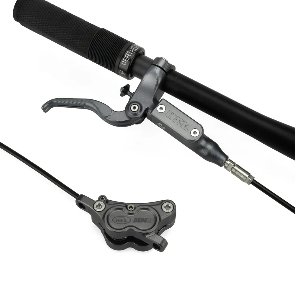 uPRISE Bikes Hel HEL Advocate 4-Piston Hydraulic Disc Brake System - Vapour Grey/Carbon | Price match, 365 day return s, 18-Month Warranty, Finance Available & Free UK Delivery