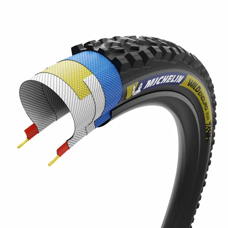 Michelin Wild Enduro Rear Racing Line 29x2.40 Rear MTB Tyre - Blue/Yellow-1