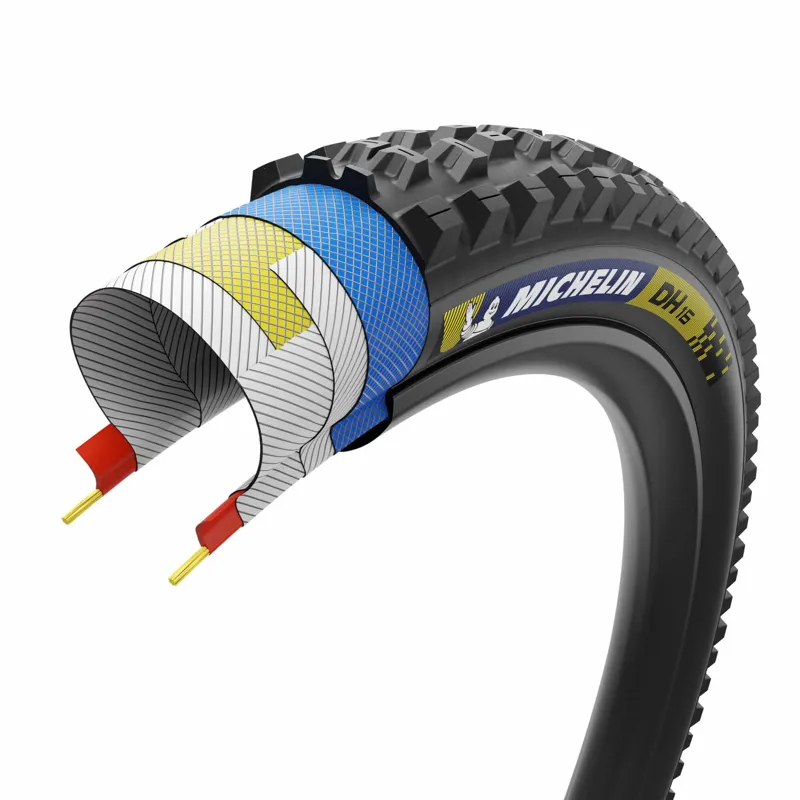 Michelin DH16 Racing Line 29 x 2.40 TLR MTB Tyre - Blue/Yellow-1