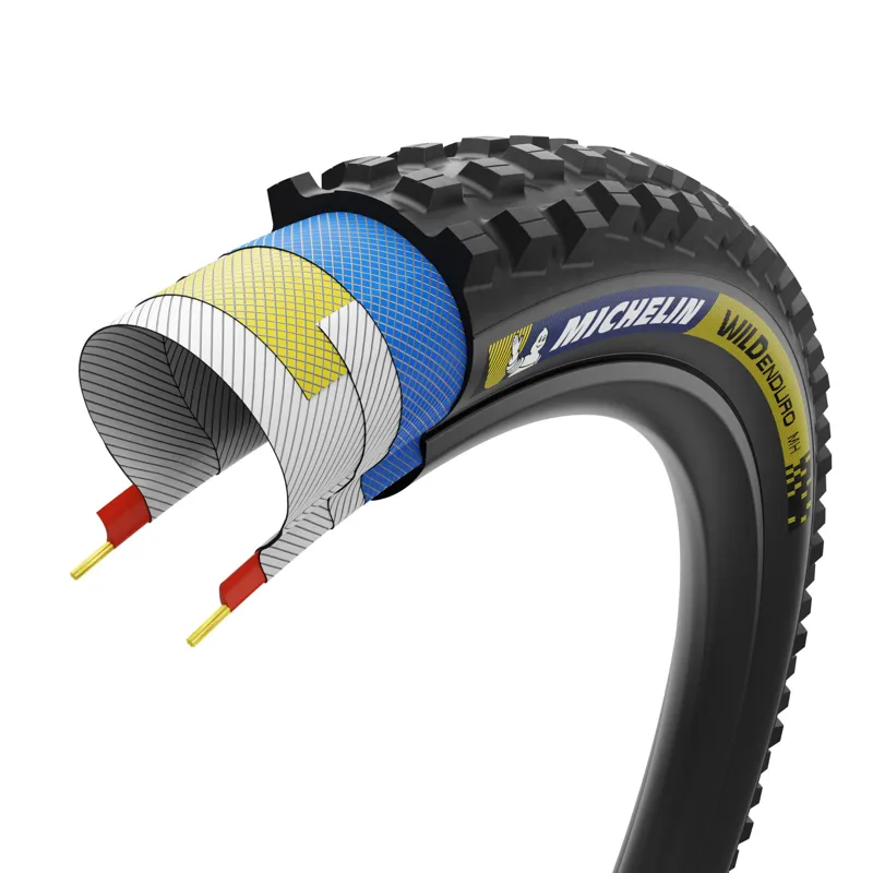 Michelin Wild Enduro MH Racing Line 27.5x2.50 TLR MTB Tyre - Blue/Yellow-1