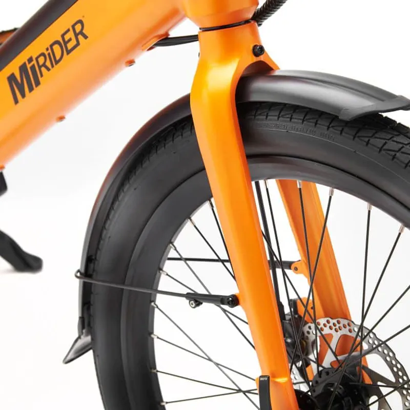 Mirider 24 Compact Electric Hybrid Bike - Ember Orange-8