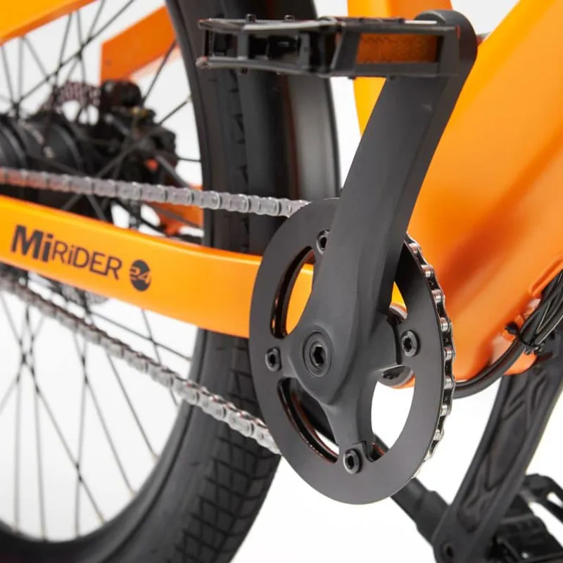 Mirider 24 Compact Electric Hybrid Bike - Ember Orange-7