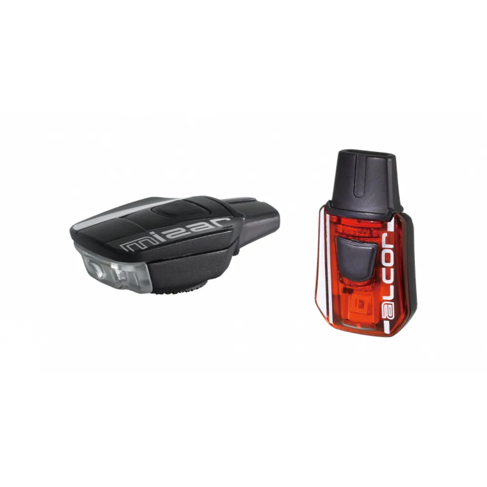 uPRISE Bikes Moon Mizar 40 Lumens/Alcor 15 Lumens Rechargeable Light Set - Black | Price match, 365 day return s, 18-Month Warranty, Finance Available & Free UK Delivery