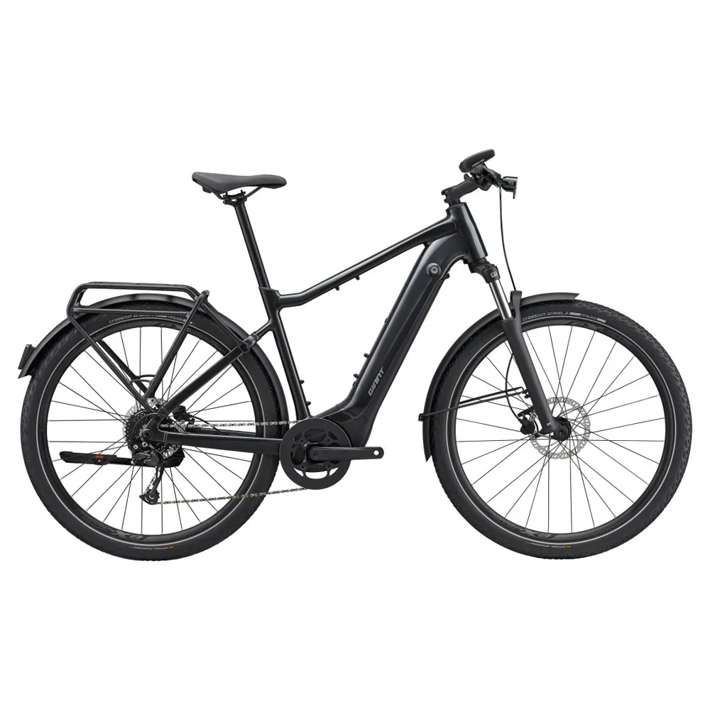 uPRISE Bikes Giant Explore E+ 2 GTS DD Electric Hybrid Bike - Gunal Black | Price match, 365 day return s, 18-Month Warranty, Finance Available & Free UK Delivery