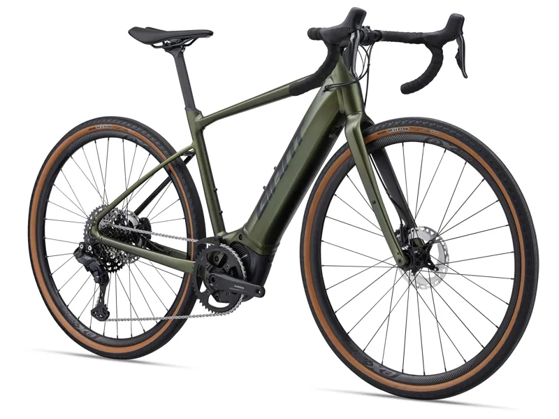 Giant Revolt E+ 1 2024 Electric Road Bike - Phantom Green-1