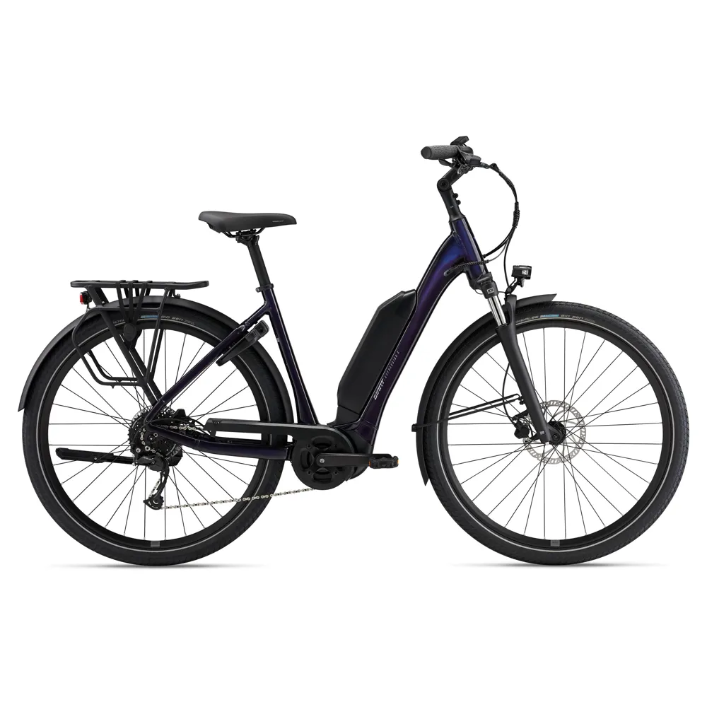 uPRISE Bikes Giant Expression E+ 2 2024 Electric Hybrid Bike - Black Currant | Price match, 365 day return s, 18-Month Warranty, Finance Available & Free UK Delivery