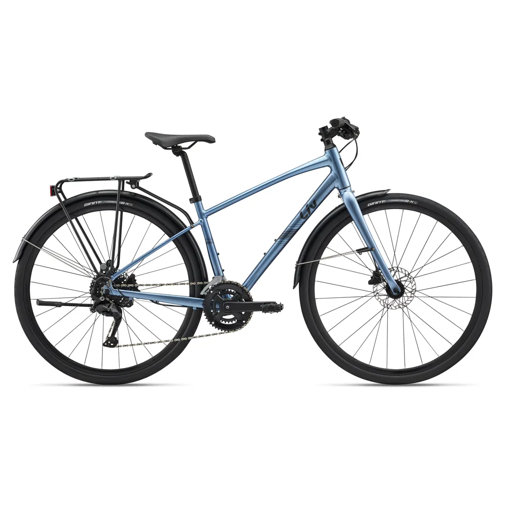 uPRISE Bikes Liv Alight 2 City Disc 2026 Women's Hybrid Bike - Frost Silver | Price match, 365 day return s, 18-Month Warranty, Finance Available & Free UK Delivery