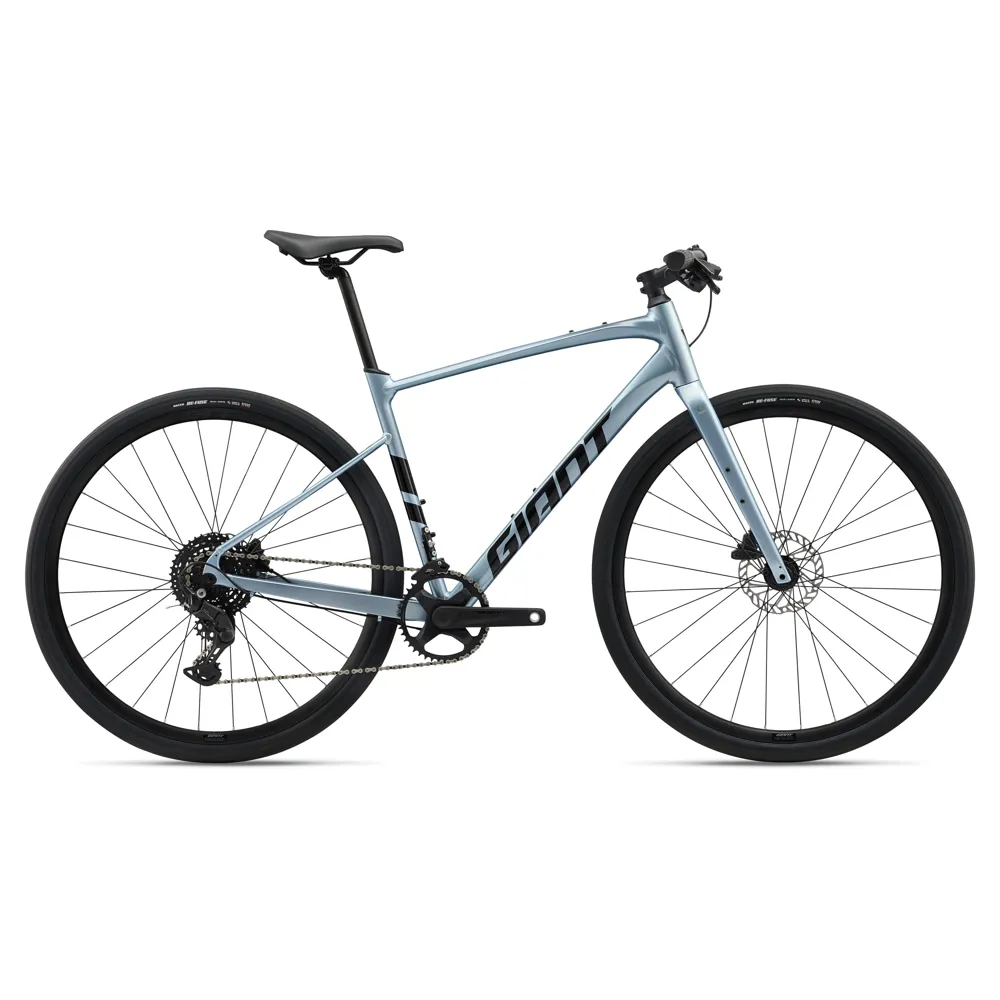 uPRISE Bikes Giant FastRoad AR 2 2026 Flat Bar Road Bike - Glacier Silver | Price match, 365 day returns, 18-Month Warranty, Finance Available & Free UK Delivery