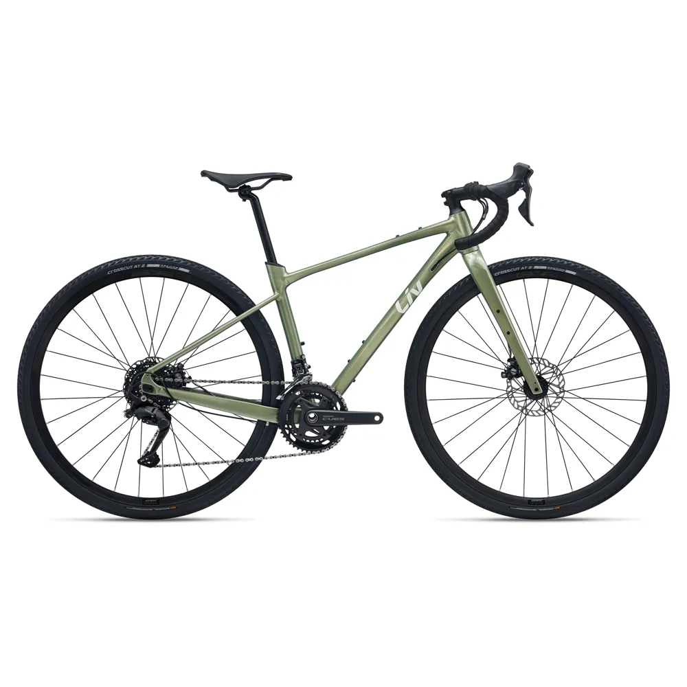 uPRISE Bikes Liv Devote 2 2026 Women's Gravel Road Bike - Gleaming Olive | Price match, 365 day return s, 18-Month Warranty, Finance Available & Free UK Delivery
