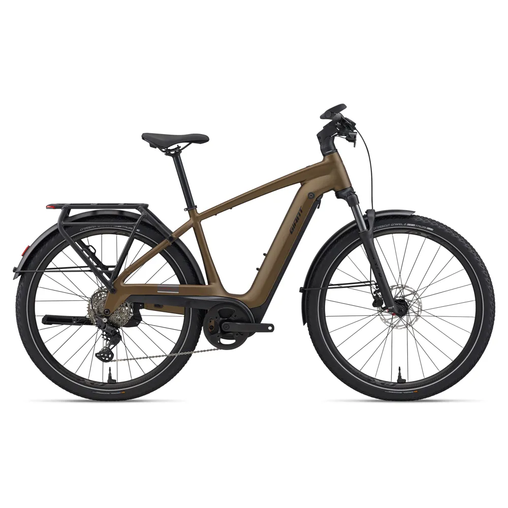uPRISE Bikes Giant Explore E+ 3 Double Diamond 2026 Electric Hybrid Bike - Pyrite Brown | Price match, 365 day return s, 18-Month Warranty, Finance Available & Free UK Delivery