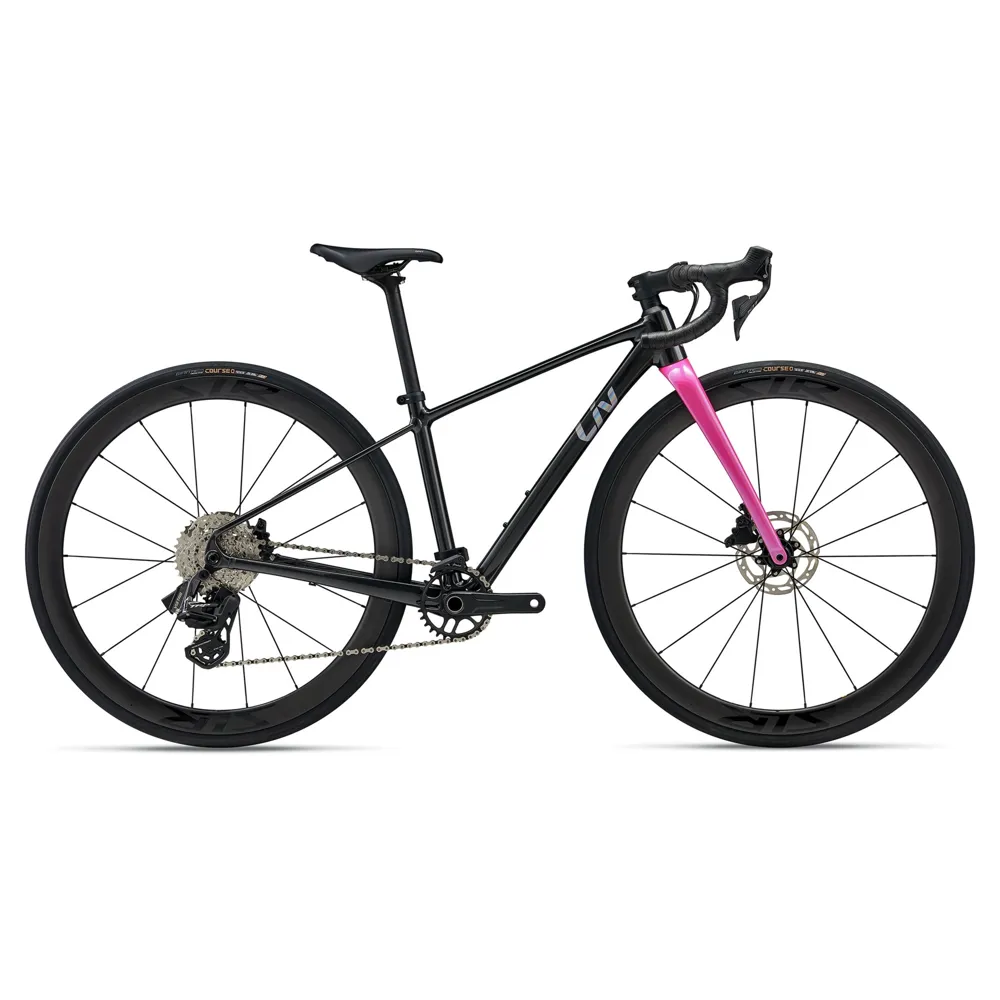 uPRISE Bikes Liv Seek 1 2026 Kids Gravel Road Bike - Black Chrome | Price match, 365 day returns, 18-Month Warranty, Finance Available & Free UK Delivery