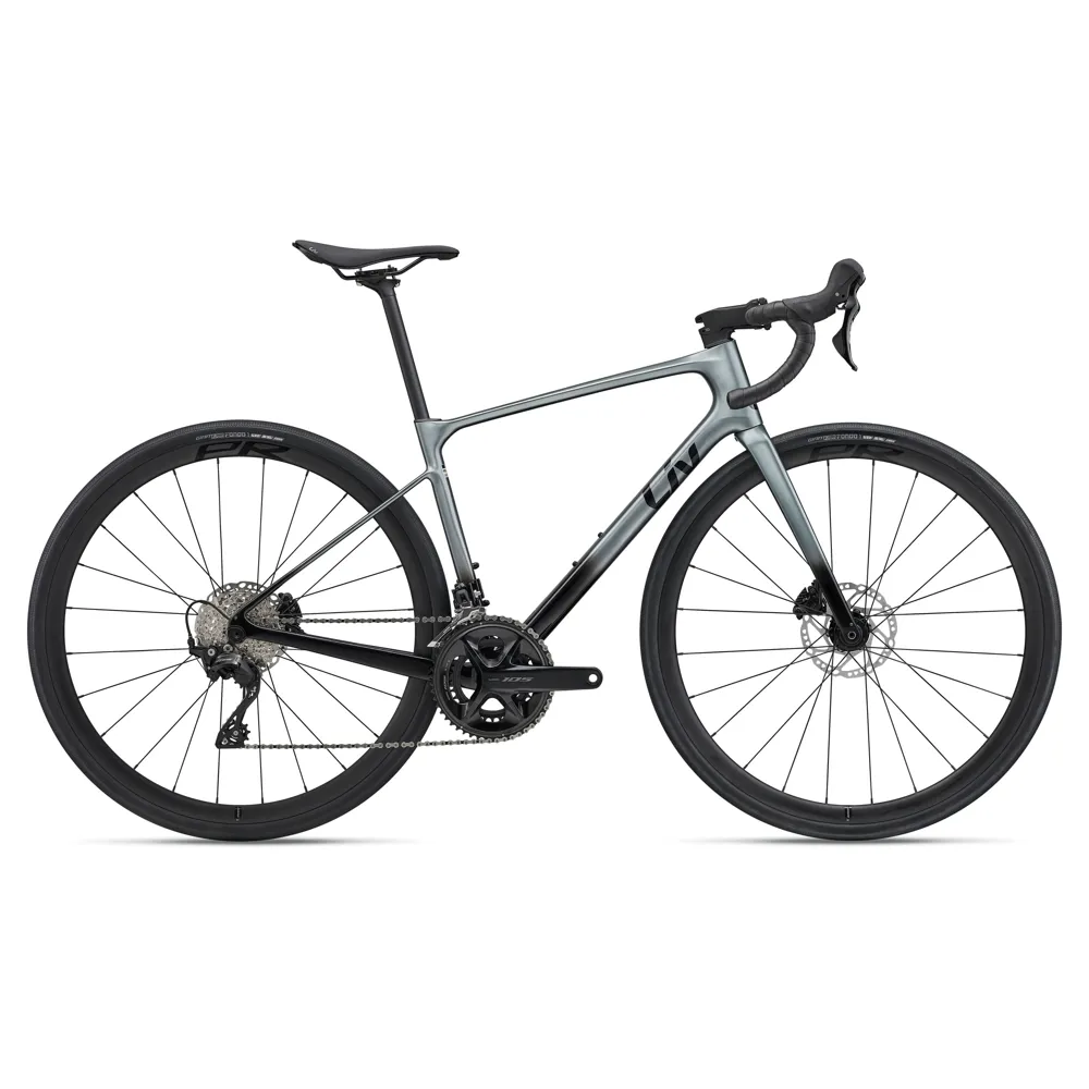 uPRISE Bikes Liv Avail Advanced 2 2027 Women's Carbon Road Bike - Silver Pine/Black | Price match, 365 day returns, 18-Month Warranty, Finance Available & Free UK Delivery
