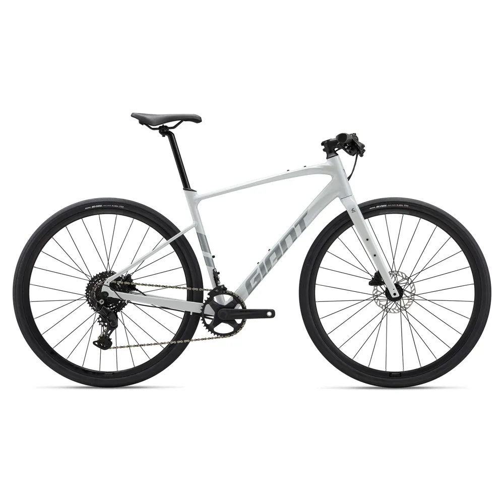 uPRISE Bikes Giant FastRoad AR 2 2027 Flat Bar Road Bike - Pearl White | Price match, 365 day returns, 18-Month Warranty, Finance Available & Free UK Delivery