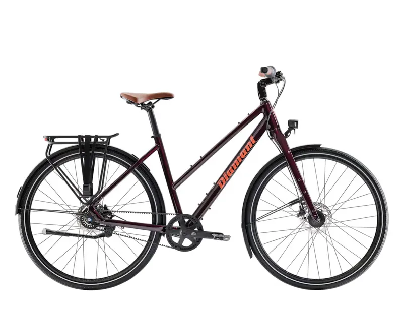 Diamant Mahon Style Plus Mid-Step 2027 Hybrid Bike - Schwarzkirsch