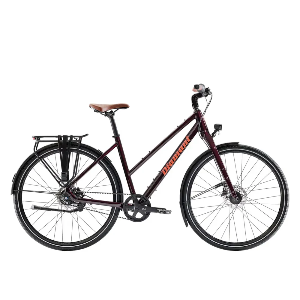 uPRISE Bikes Diamant Mahon Style Plus Mid-Step 2027 Hybrid Bike - Schwarzkirsch | Price match, 365 day returns, 18-Month Warranty, Finance Available & Free UK Delivery