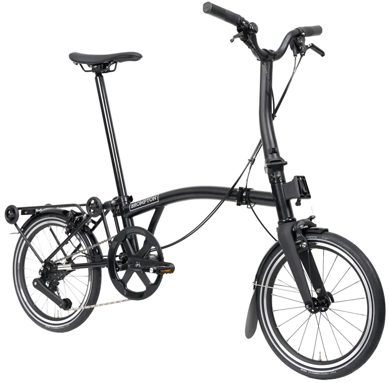 Brompton P line V2 12 Speed Mid Bar Super roll 2026 Folding Bike - Matt Black-1