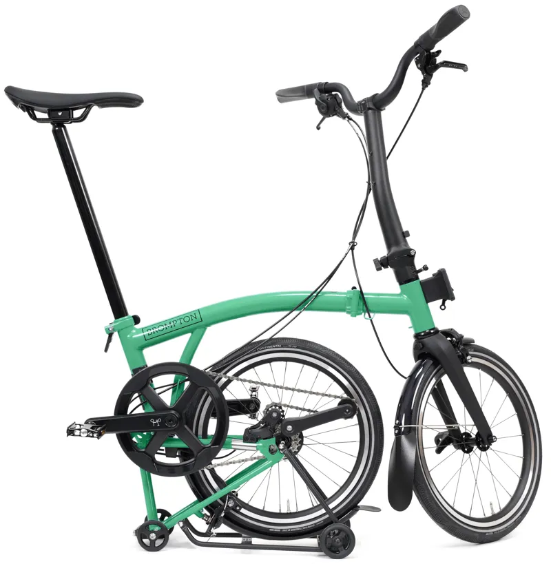 Brompton P line V2 12 Speed Mid Bar Super roll 2026 Folding Bike - Palm Green-1