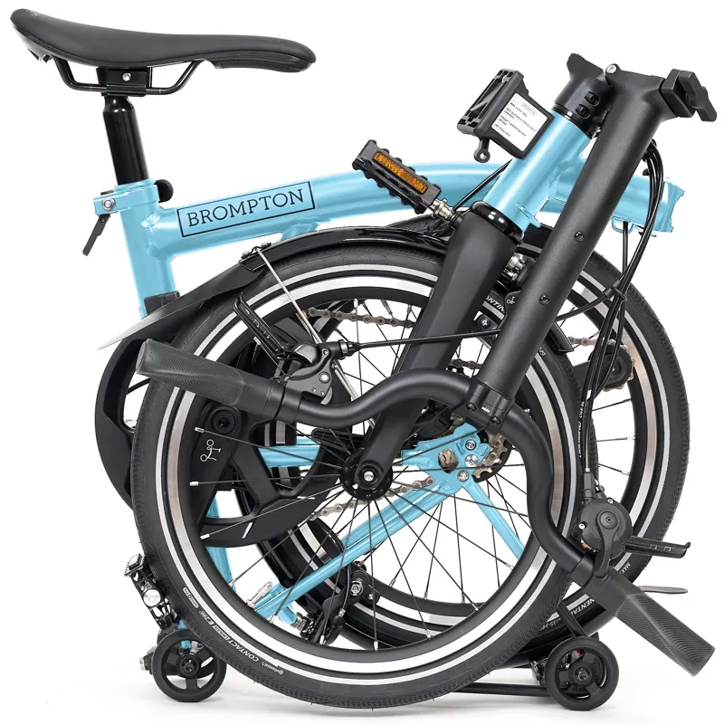 Brompton P line V2 4 Speed Mid Bar Superroll 2026 Folding Bike - Cloud-2