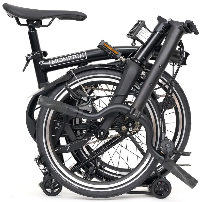 Brompton P line V2 12 Speed Mid Bar Super roll 2026 Folding Bike - Matt Black-3