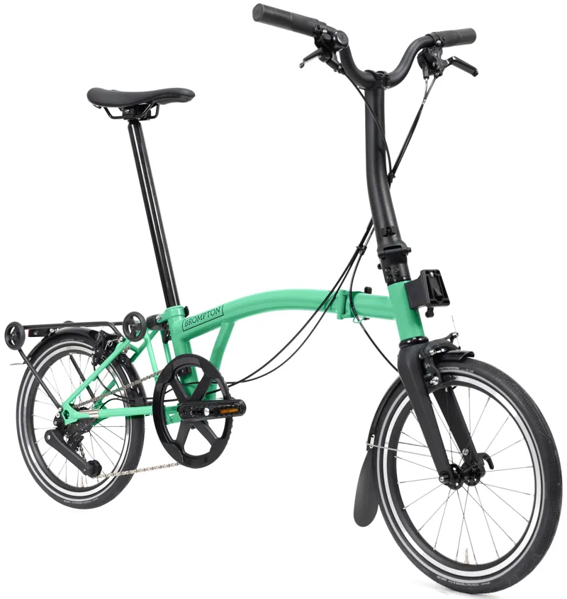 Brompton P line V2 12 Speed Mid Bar Super roll 2026 Folding Bike - Palm Green-3