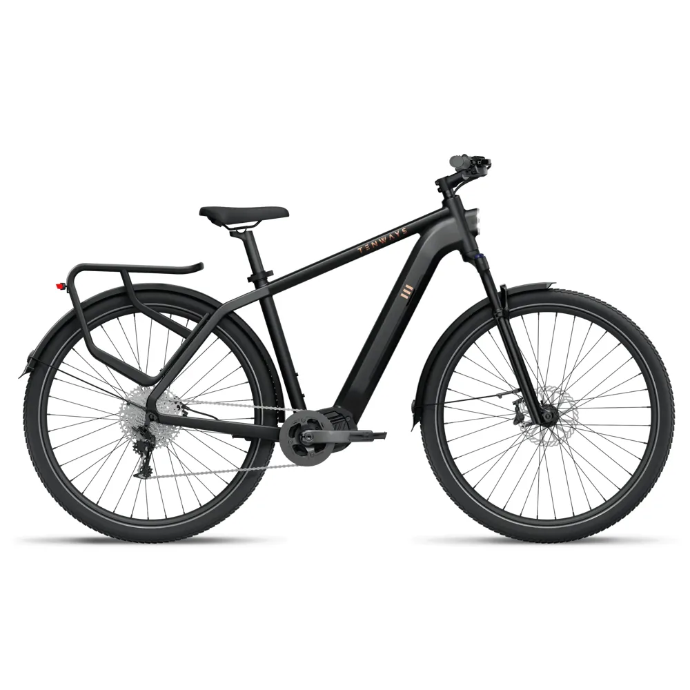 uPRISE Bikes Tenways Ago X 2025 Electric Hybrid Bike - Midnight Black | Price match, 365 day returns, 18-Month Warranty, Finance Available & Free UK Delivery