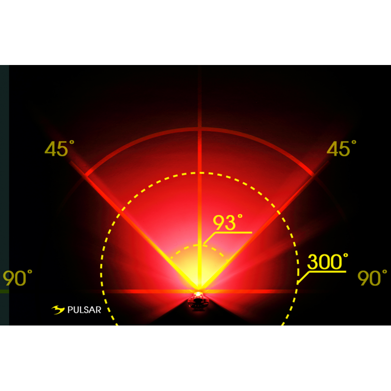 Moon Pulsar 25 Lumens Battery Rear Light - Black/Red-1