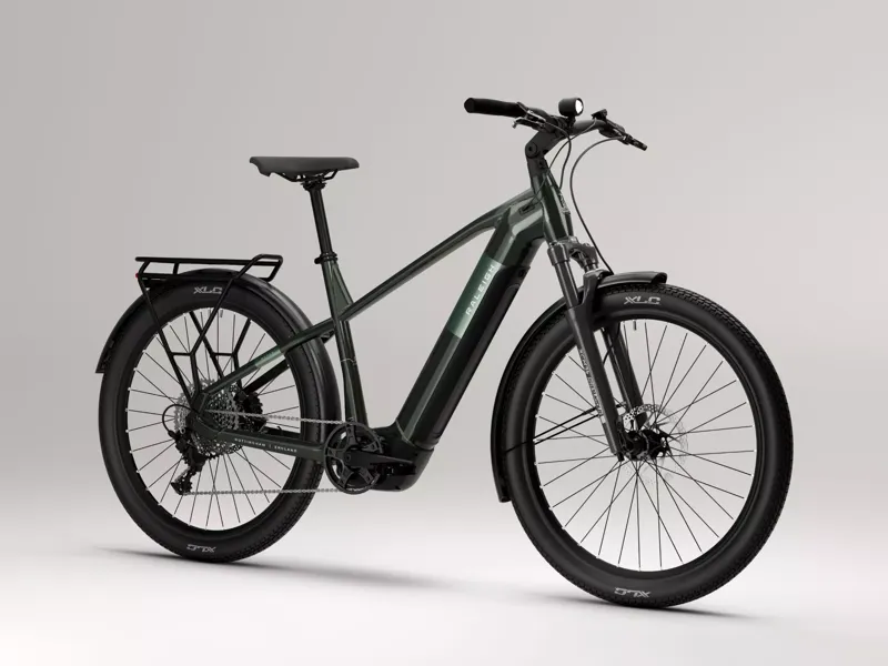 Raleigh Novus Plus Crossbar 800wh 2026 Electric Hybrid Bike - Forest Green-1