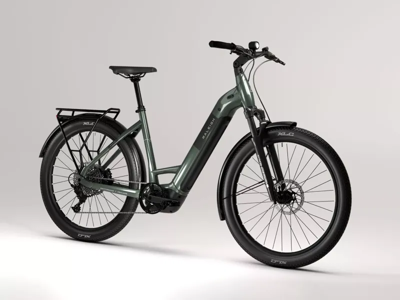 Raleigh Novus Plus Lowstep 800wh 2026 Electric Hybrid Bike - Sherwood Green-1