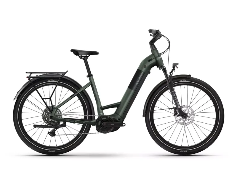 Raleigh Novus Plus Lowstep 800wh 2026 Electric Hybrid Bike - Sherwood Green