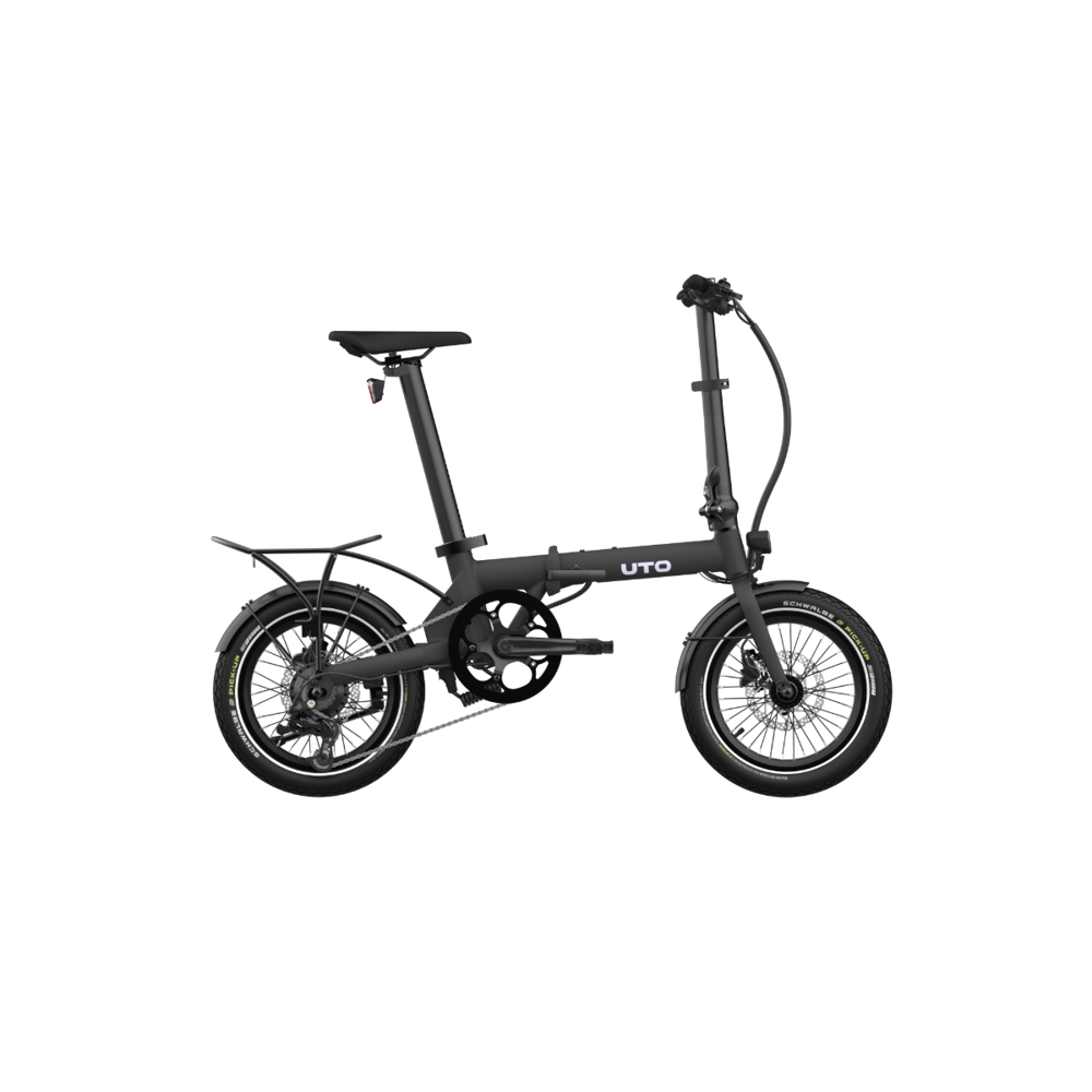 uPRISE Bikes Uto UTO Morning OG16 2026 Electric Folding Bike - Onyx Black | Price match, 365 day return s, 18-Month Warranty, Finance Available & Free UK Delivery