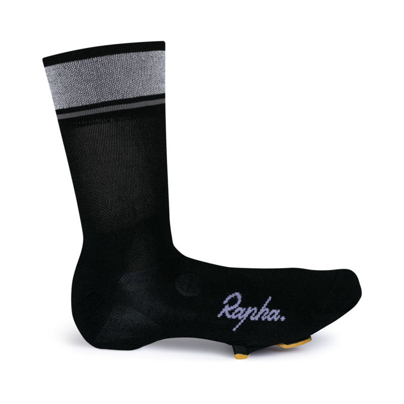 Rapha Reflective Oversocks - Black/White