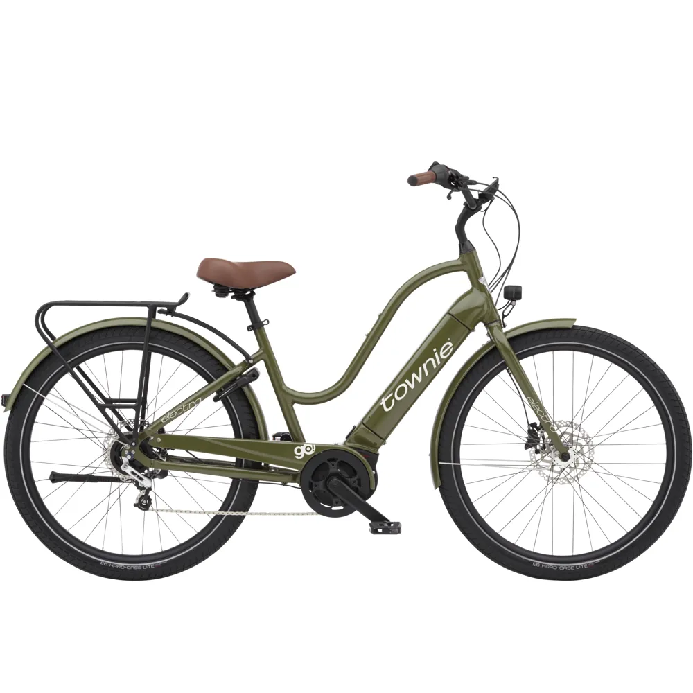 uPRISE Bikes Electra Townie Path Go 5i Step Thru 2024 Electric Bike - Medium - Olive | Price match, 365 day return s, 18-Month Warranty, Finance Available & Free UK Delivery
