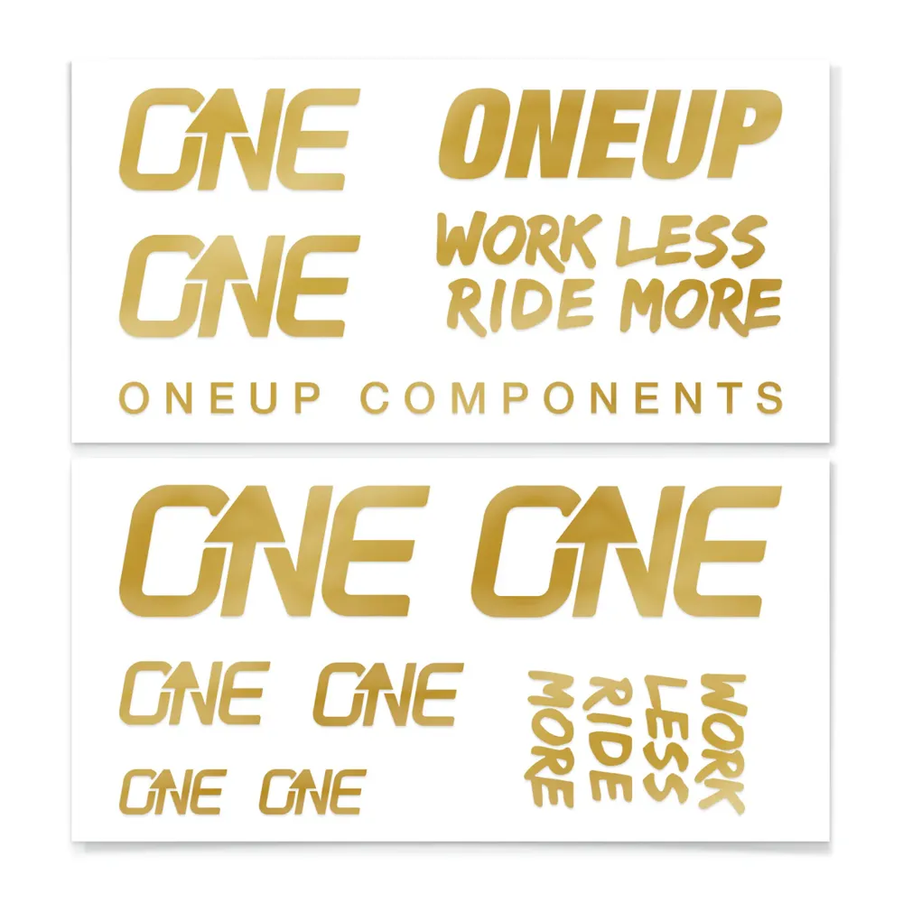 uPRISE Bikes One Up Decal Kit - Gold | Price match, 365 day return s, 18-Month Warranty, Finance Available & Free UK Delivery