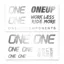 One Up Decal Kit - Silver